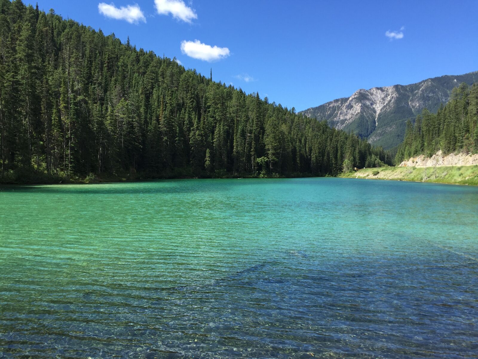 Apple iPhone 6 sample photo. Green, lake, mountain photography