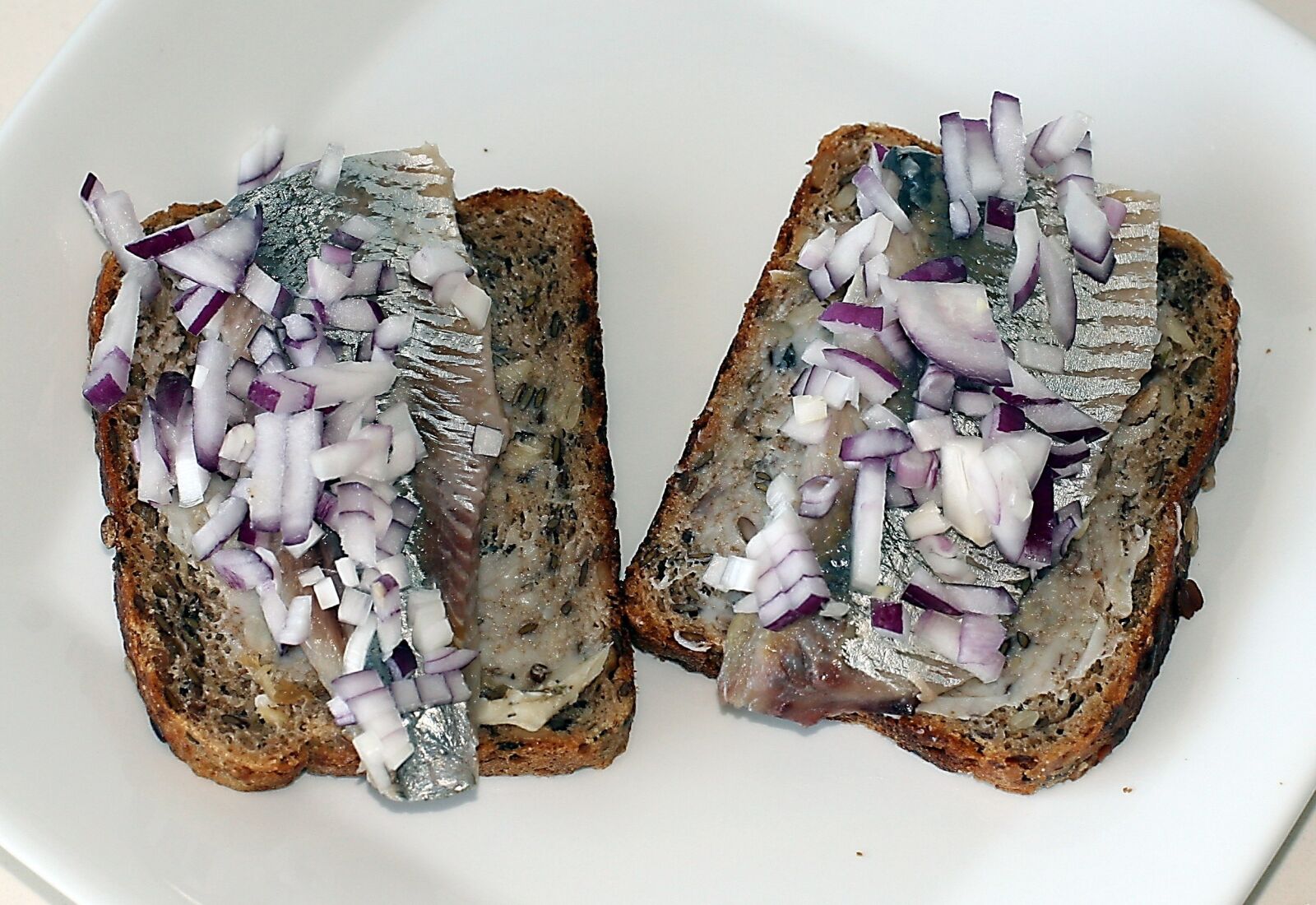 Canon EOS 20D sample photo. Salted herring fillet, herring photography