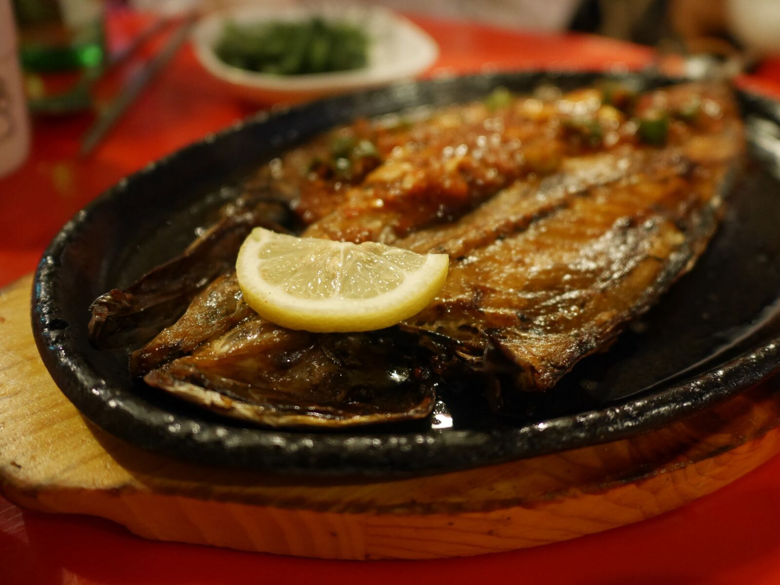 Panasonic Lumix DMC-GX7 sample photo. Mackerel, wine side dishes photography
