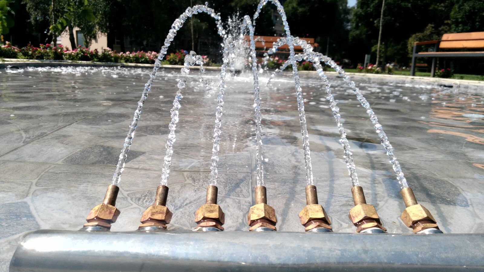 Lenovo S60-A sample photo. Water, fountain, metal, object photography