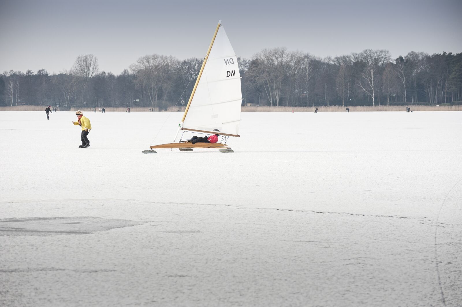 Nikon D700 sample photo. Ice yachts, lake, frozen photography