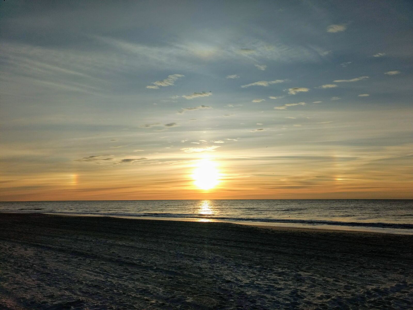 Motorola Moto G (4) sample photo. Sunrise, rainbow, ocean photography