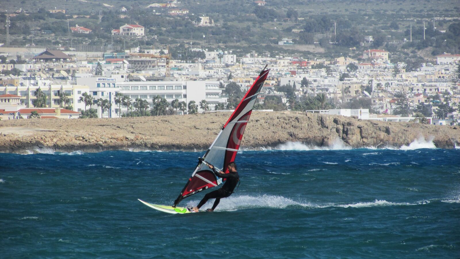 Canon PowerShot SX400 IS sample photo. Cyprus, ayia napa, windsurfing photography
