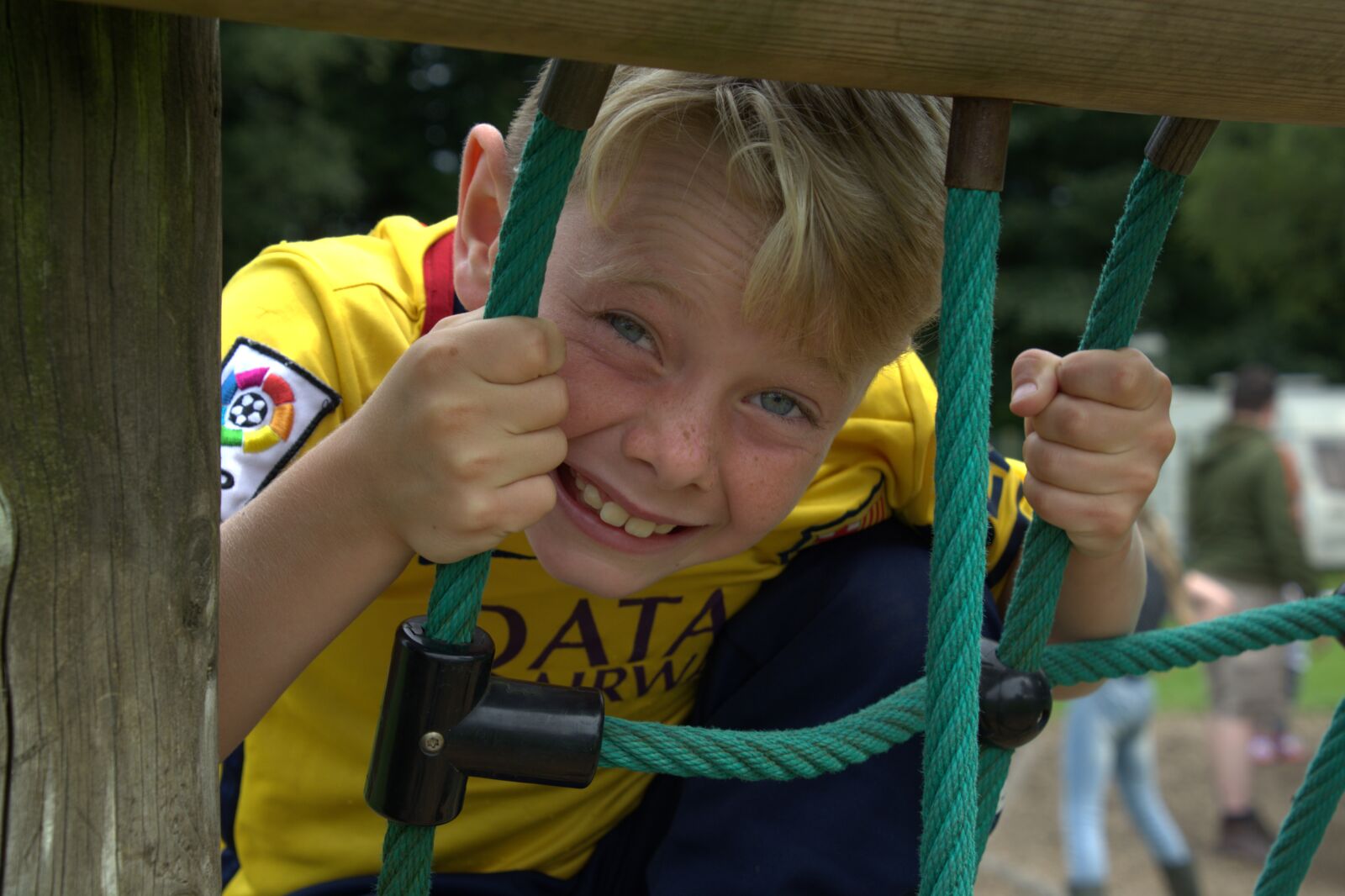 Nikon D5200 sample photo. Boy, grandson, rope photography