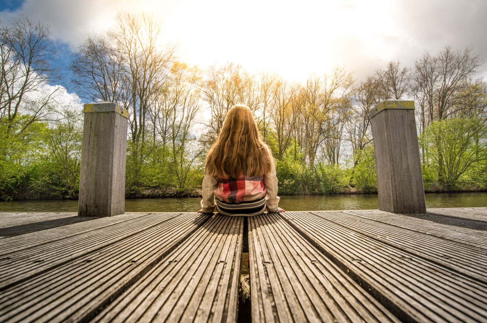 Nikon D610 sample photo. Girl, sitting, dock photography