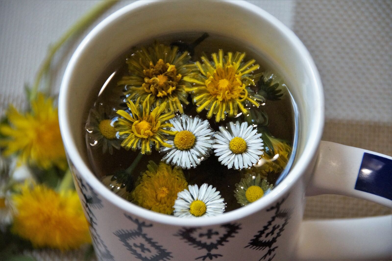 Sony SLT-A58 sample photo. Tea, herbal, dandelion photography