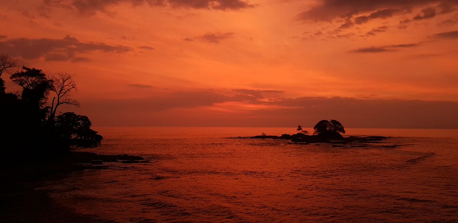 Samsung Galaxy S8+ sample photo. Atardecer, rojo, mar photography