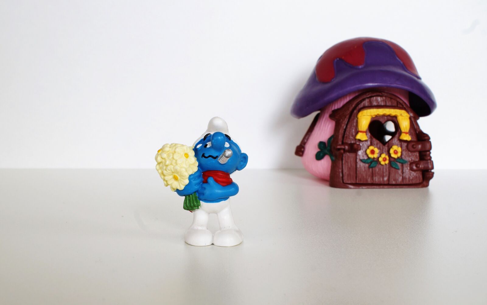 Sony DT 18-70mm F3.5-5.6 sample photo. Smurf, smurfs, figure photography