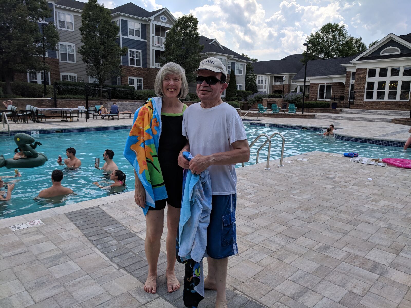 Google Pixel sample photo. Pool, patio, vacation photography