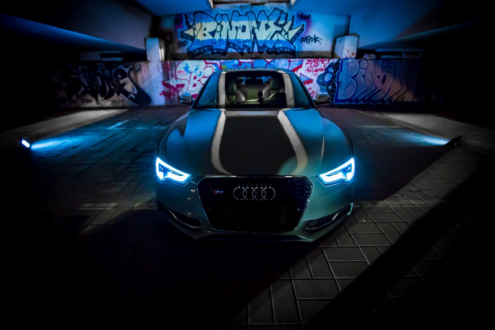 Canon EF 16-35mm F2.8L II USM sample photo. Automotive, night view, audi photography