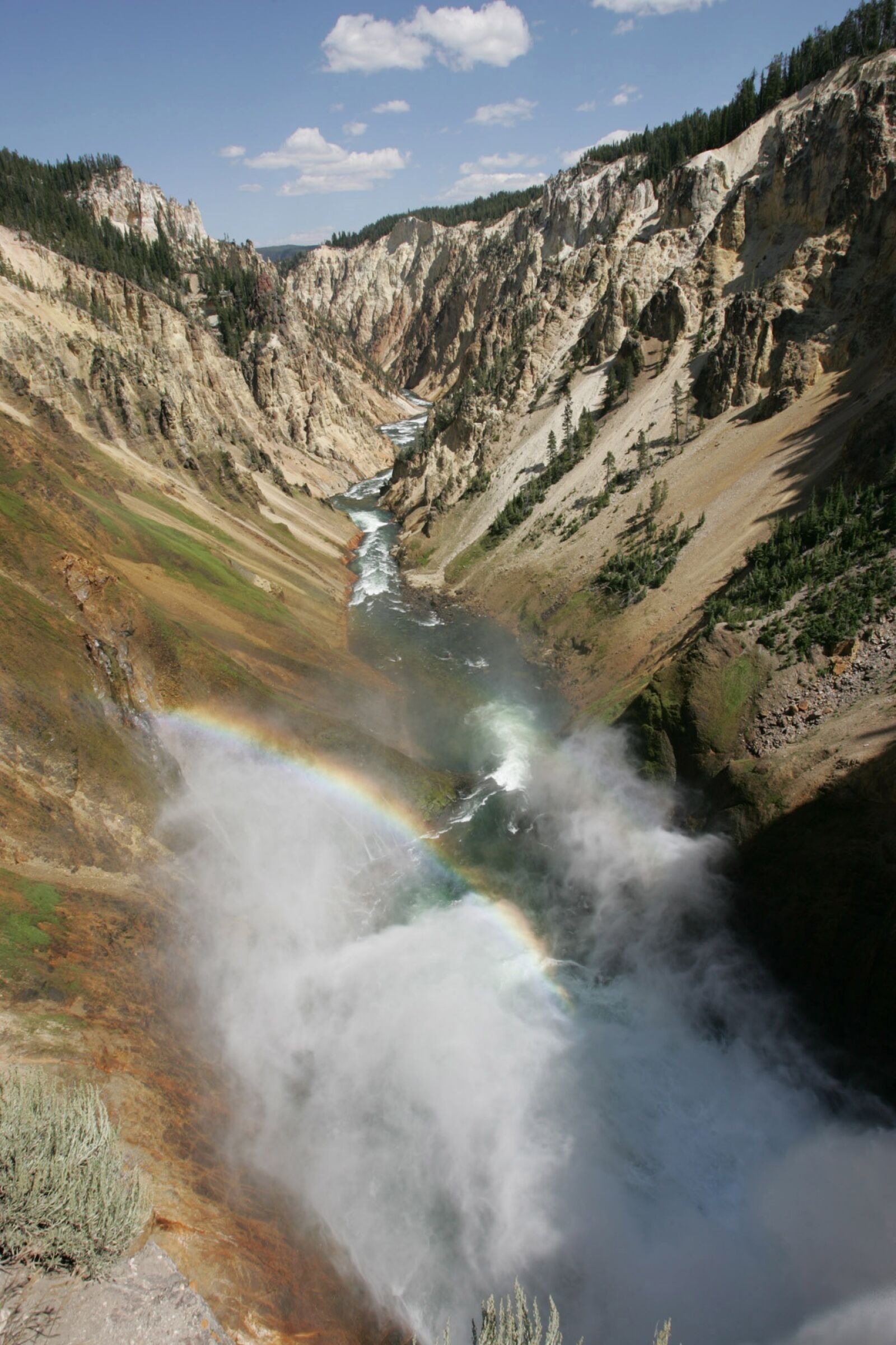 Canon EOS-1D Mark II sample photo. Lower yellowstone falls, waterfall photography