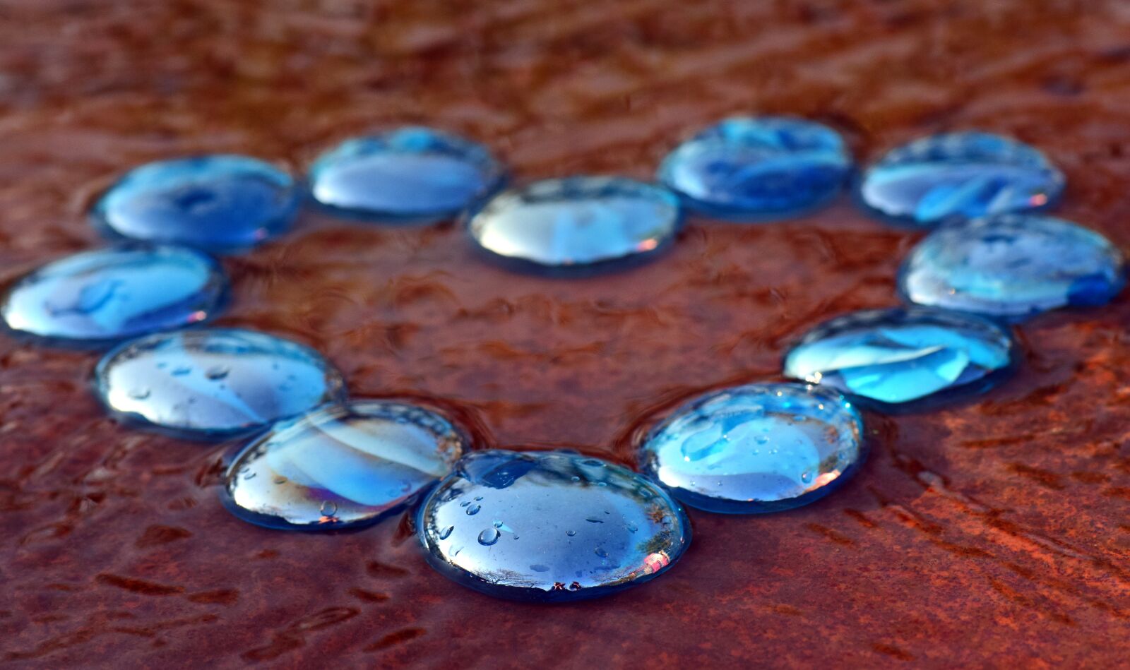Nikon D3300 sample photo. Stone, heart, blue photography