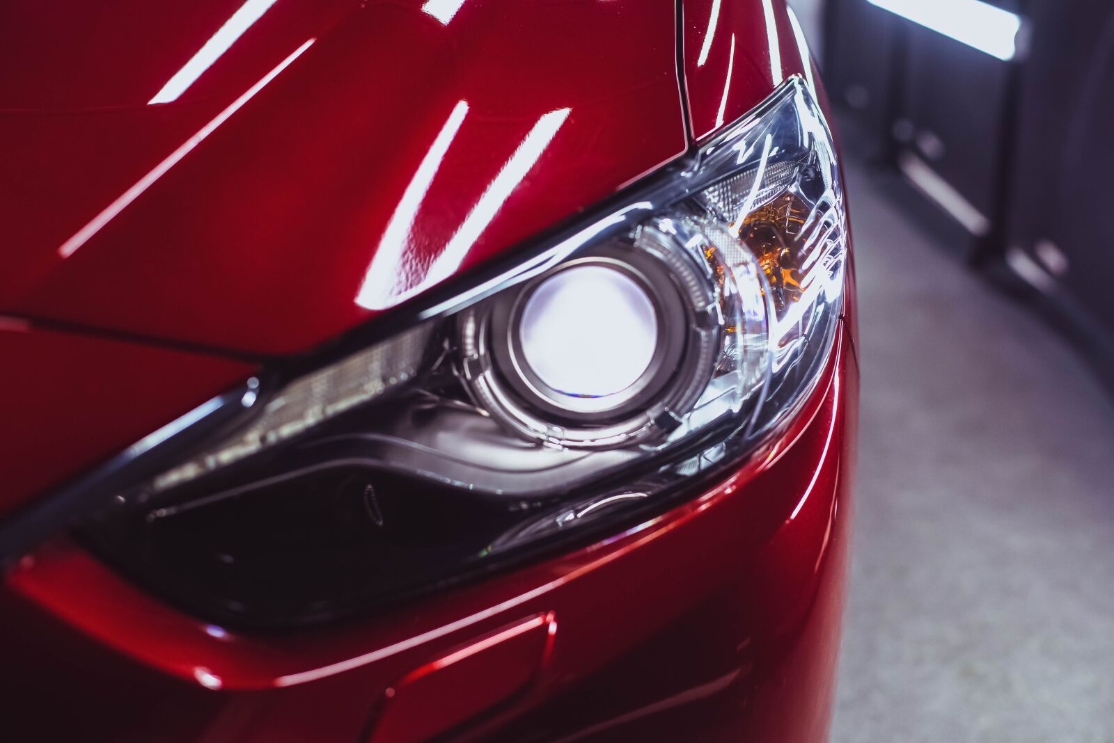 Nikon D750 sample photo. Mazda, headlight, light photography