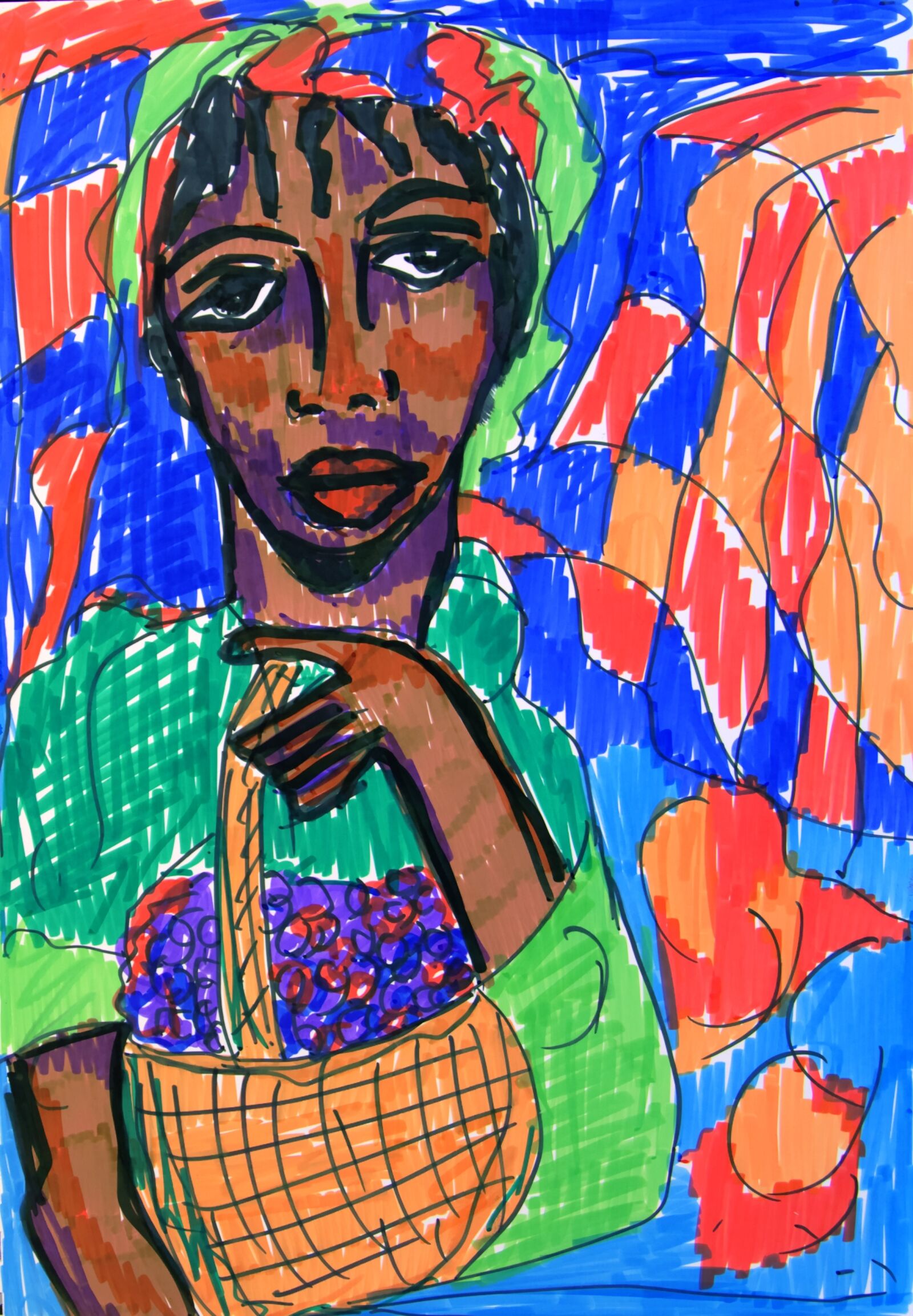 Nikon D5200 sample photo. Portrait, felt pens, paper photography