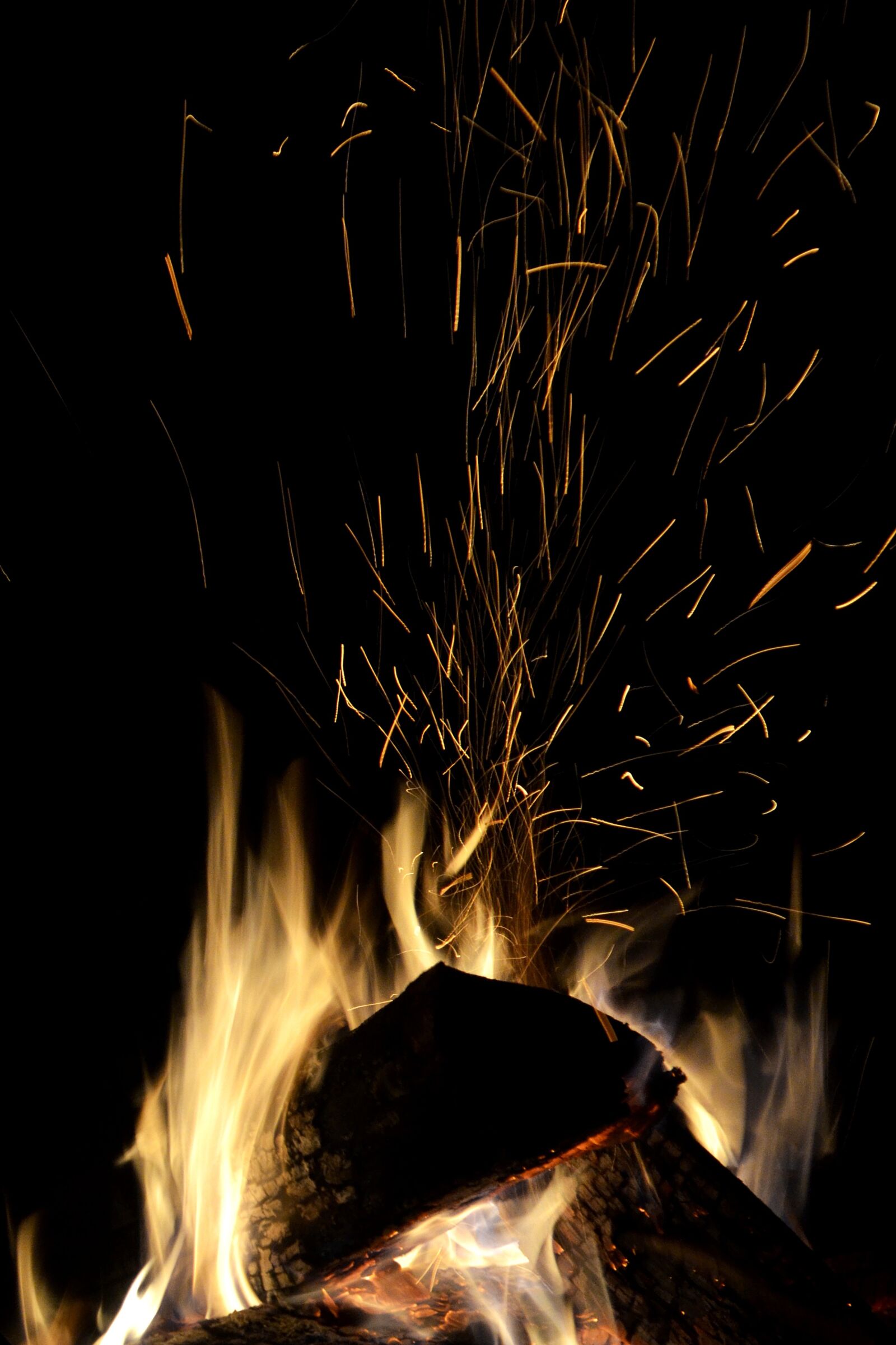Nikon D3100 sample photo. Fire, campfire, camping photography