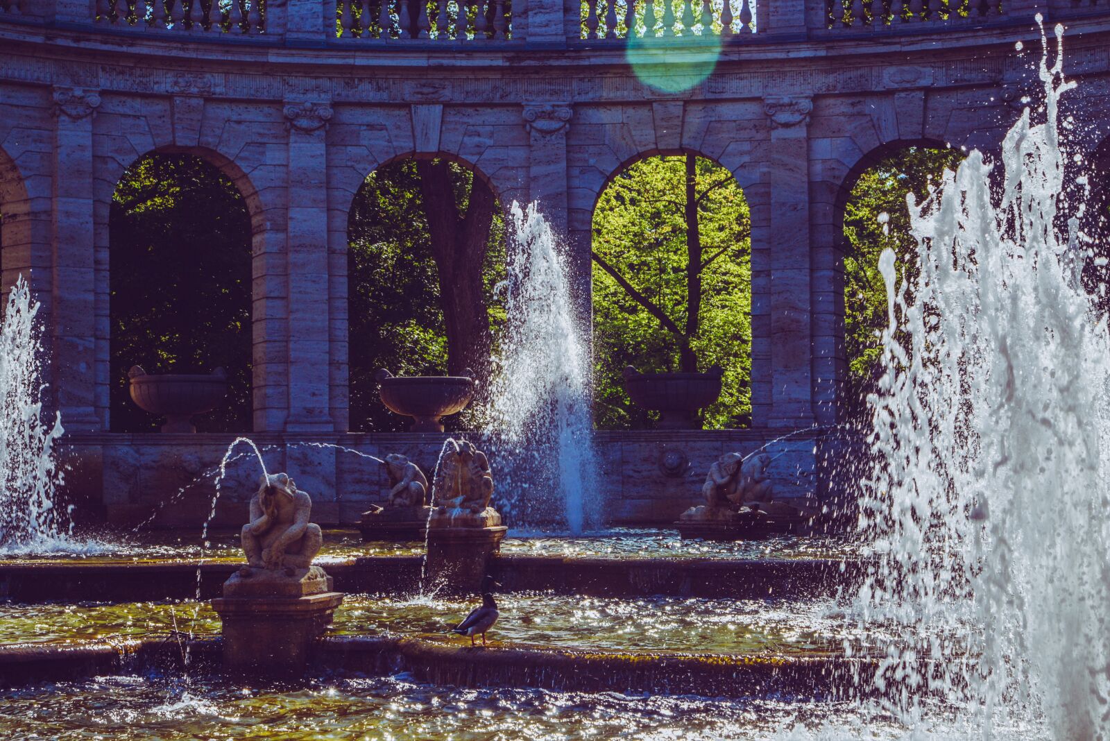 Nikon D610 sample photo. Fountain, fairy fountain, berlin photography