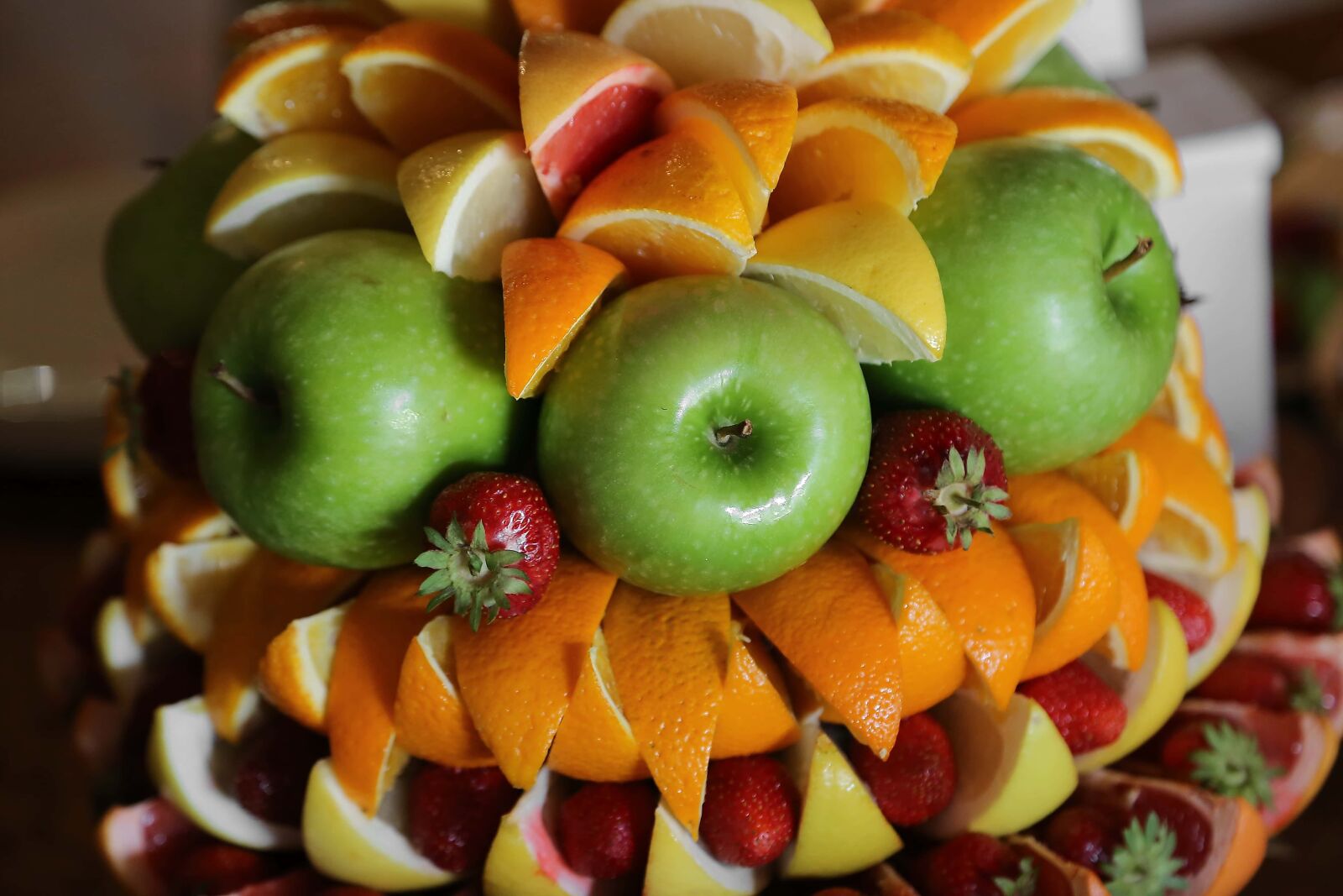 Canon EF 24-105mm F4L IS USM sample photo. Fruit, salad bar, arrangement photography
