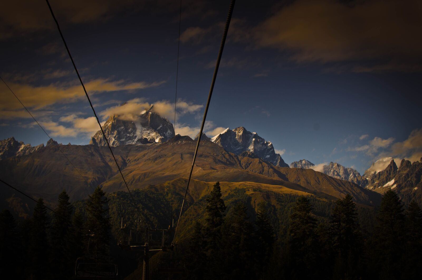 Nikon D5100 sample photo. Night, mountains, snow photography