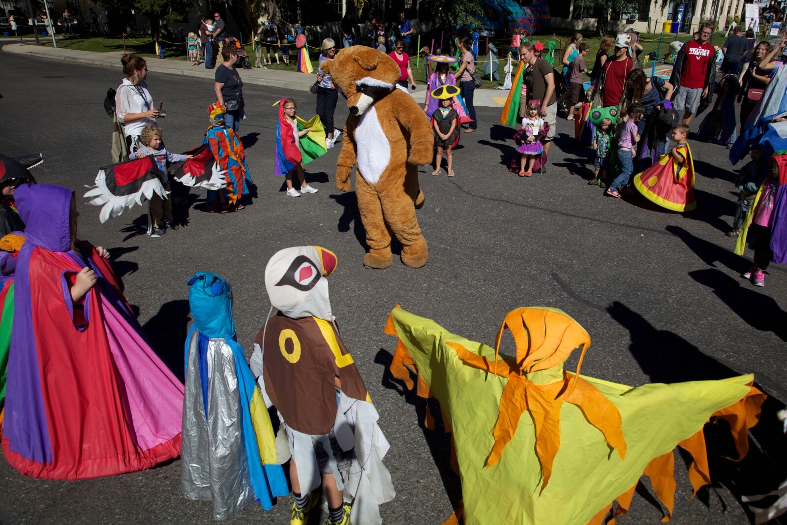 Canon EOS 5D Mark II sample photo. Child, costumed, performers photography