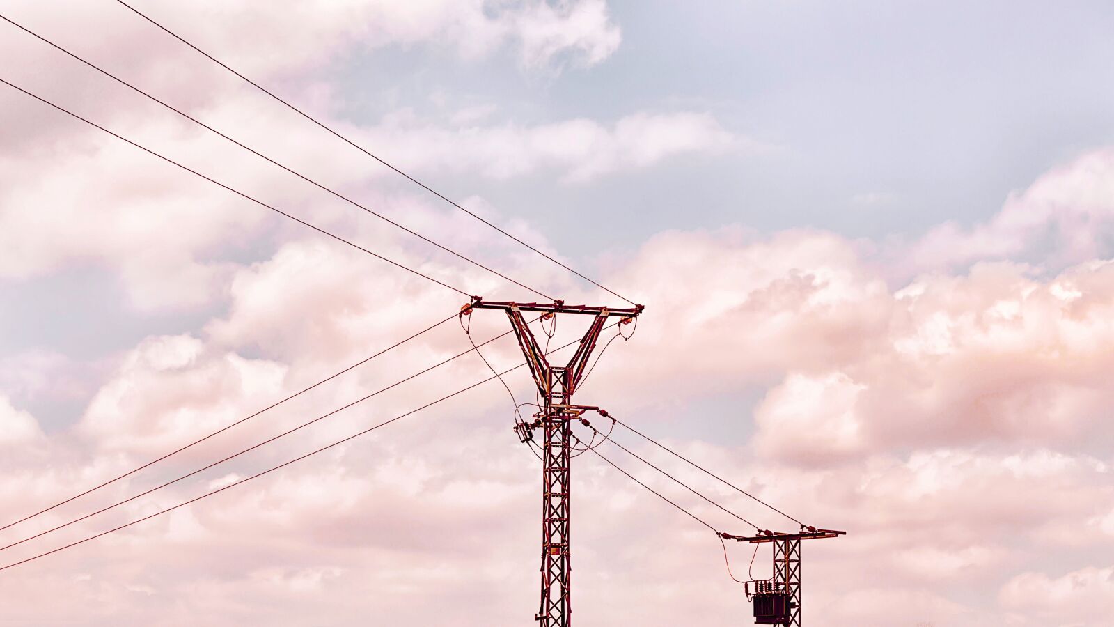 Nikon D3200 sample photo. High-tension towers, cables, electricity photography