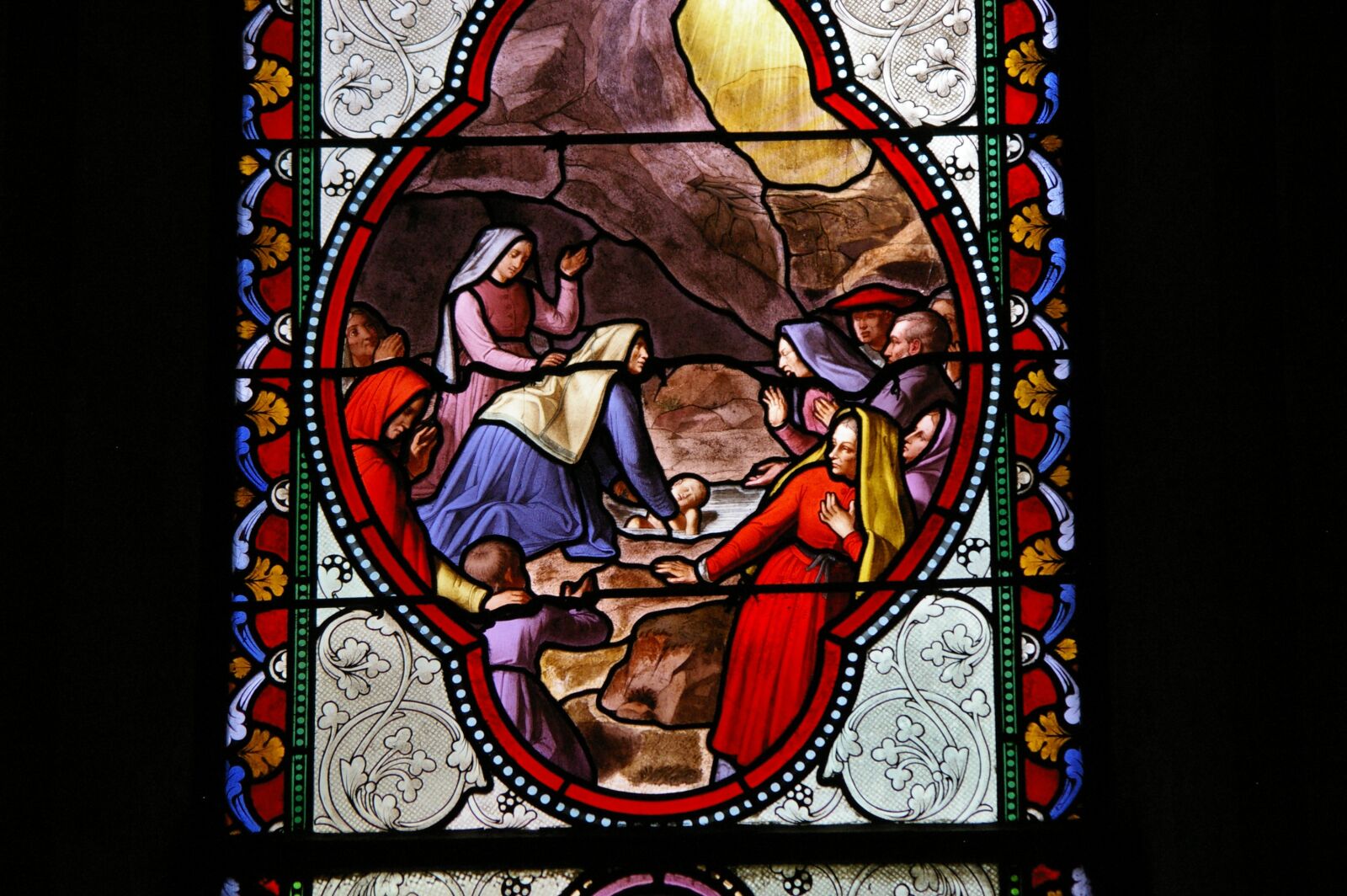 Pentax K110D sample photo. Stained glass, window, church photography
