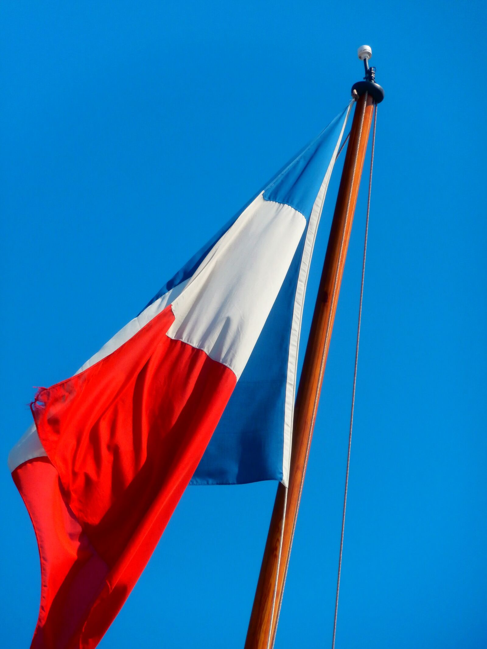 Olympus VR360,D760 sample photo. Flag, france, air photography