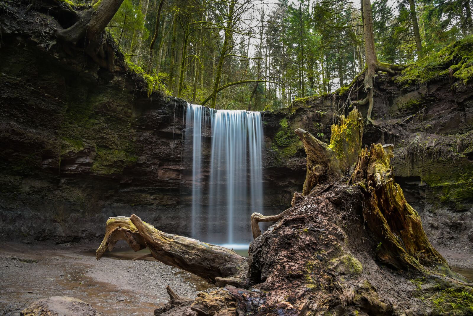 Nikon D750 sample photo. Waterfall, wood, nature photography