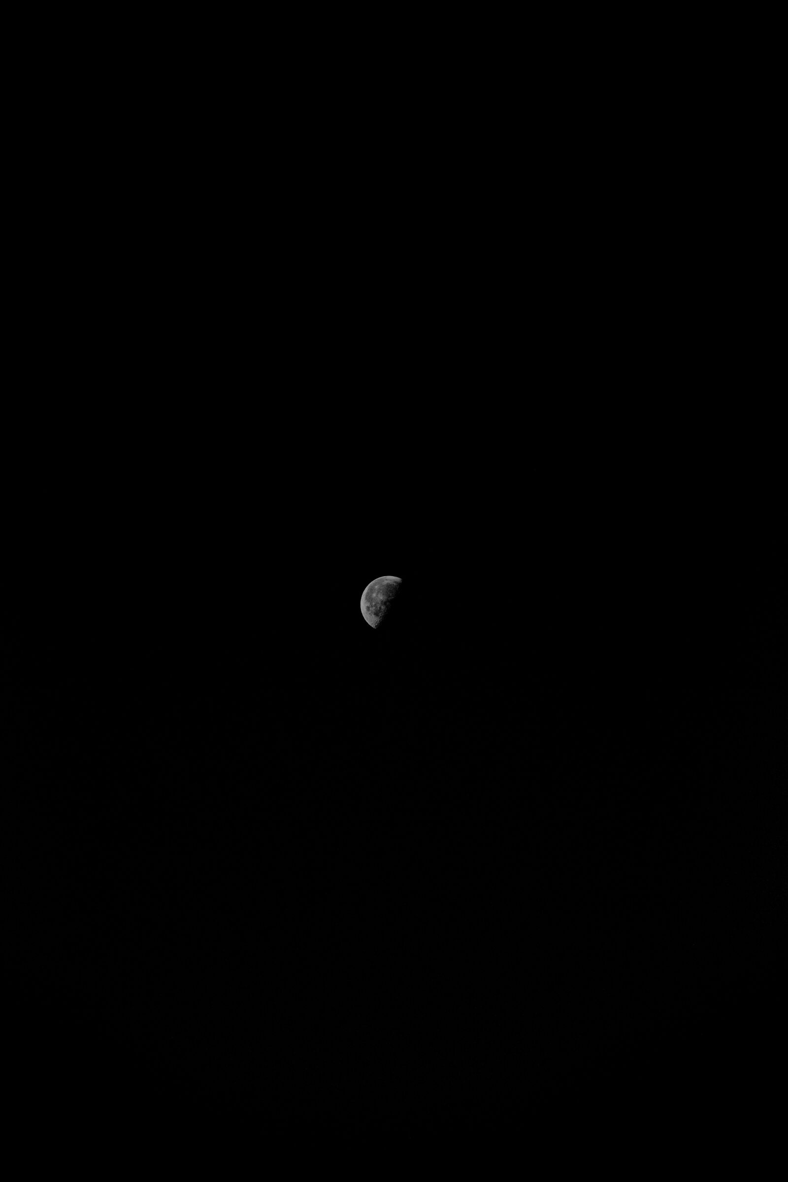 Canon EF 70-200mm F4L IS USM sample photo. Moon, black, moonlight photography