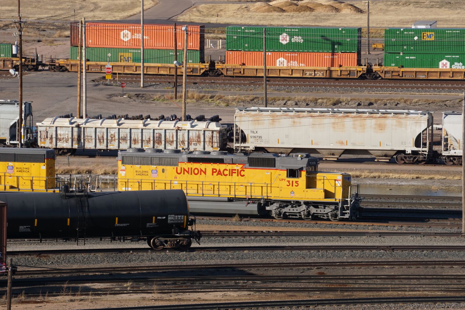 Sony E 55-210mm F4.5-6.3 OSS sample photo. Railroad classification yard, railroad photography