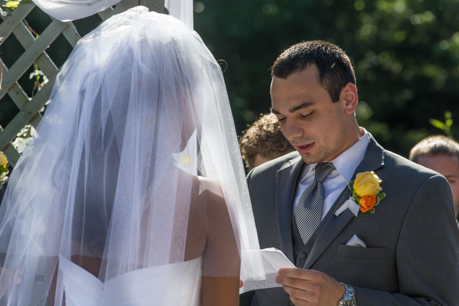 Canon EOS-1D X sample photo. Wedding, reading vows, marriage photography