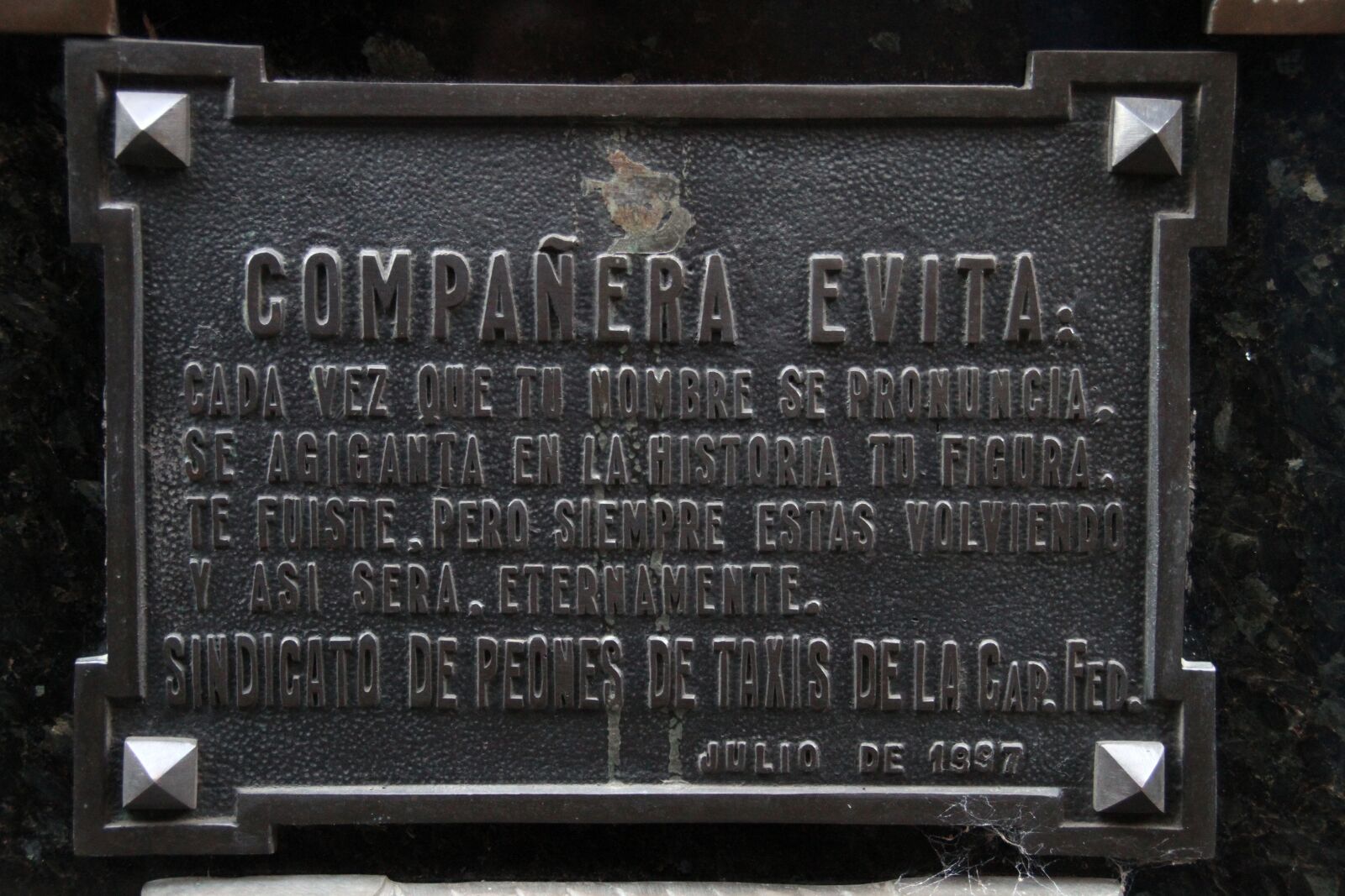 Canon EOS 7D sample photo. Eva peron, cemetery, buenos photography