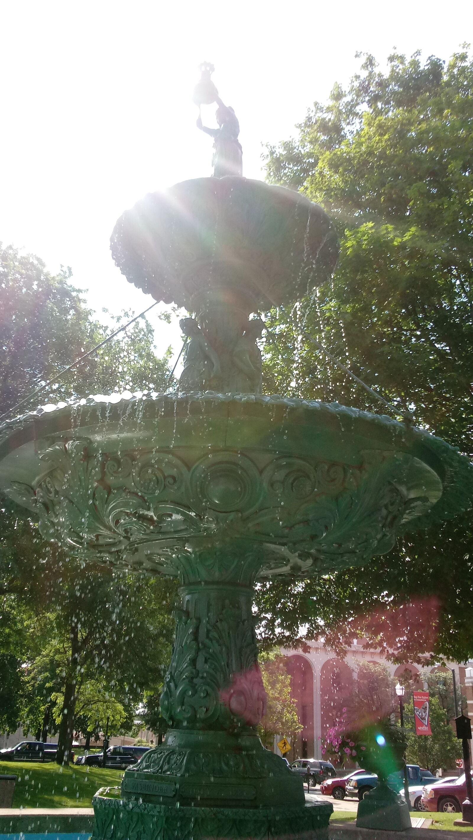 LG X POWER sample photo. Fountain, sunny, day, water photography