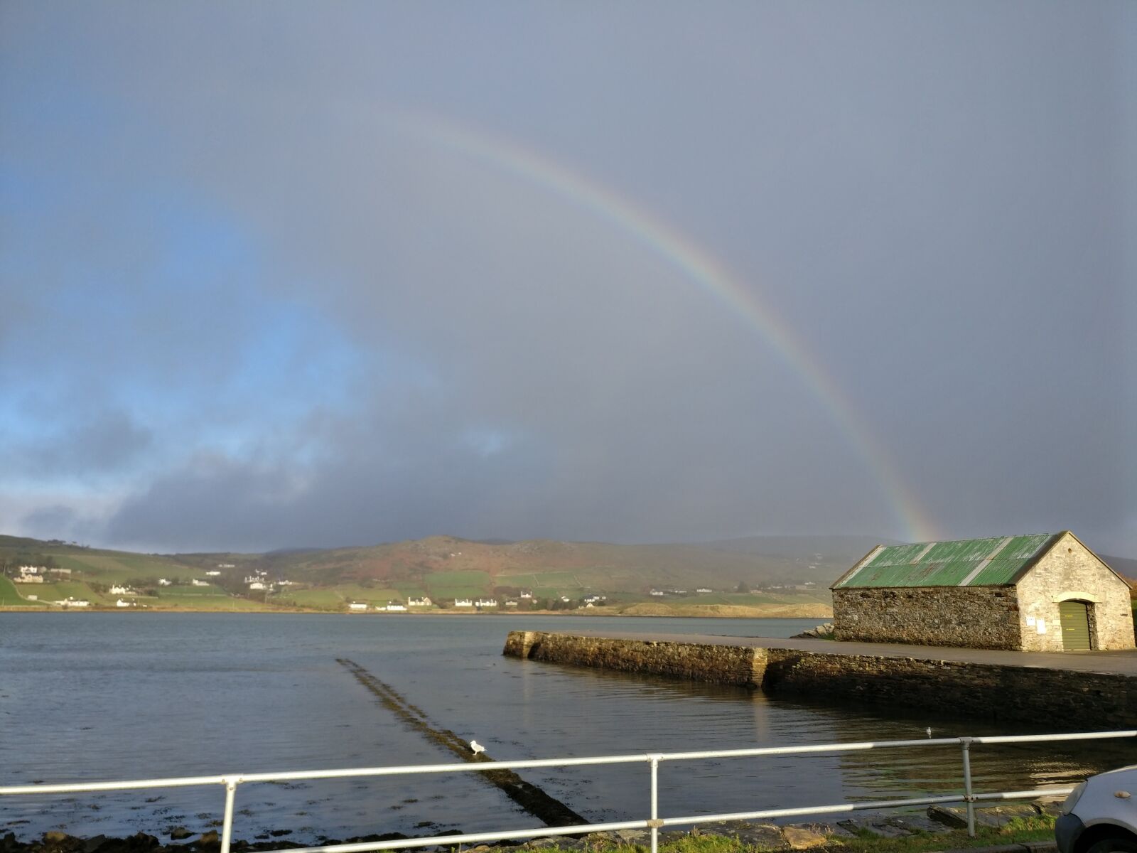 OnePlus A3000 sample photo. Rainbow, ireland, dunfanaghy photography