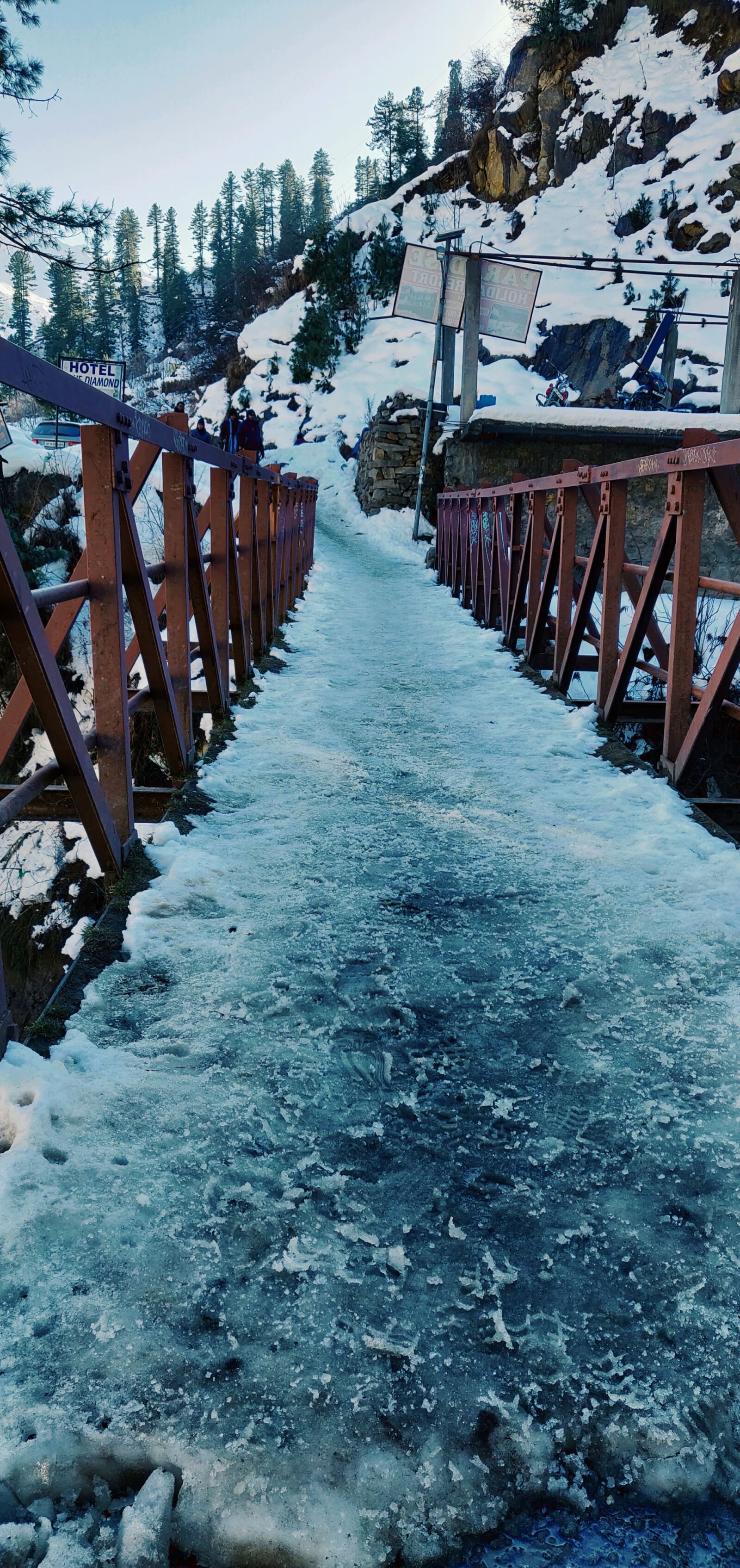 OnePlus A6000 sample photo. Bridge, snow, hill station photography