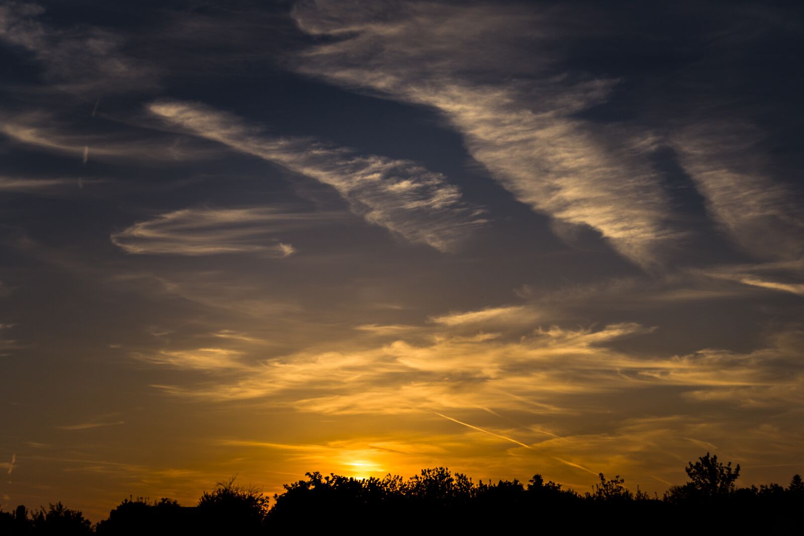 Canon EOS 70D sample photo. Sunset, orange, dark blue photography