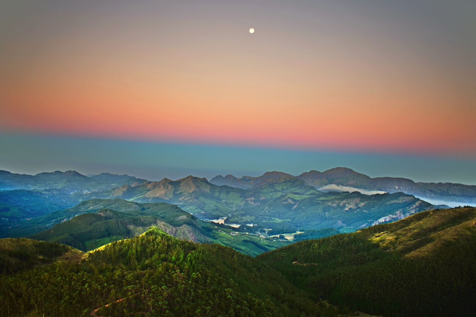 Nikon D5300 sample photo. Moon, sunrise, dawn photography
