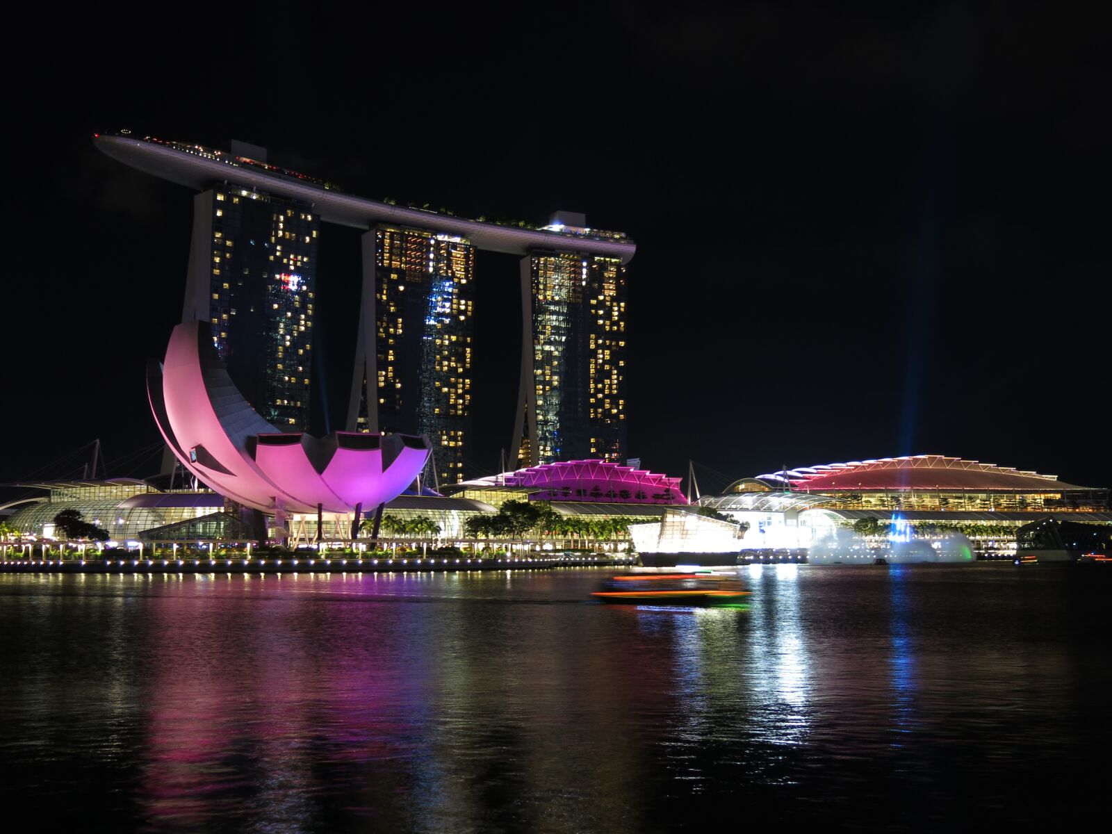Canon PowerShot G15 sample photo. Singapore, river, night lights photography