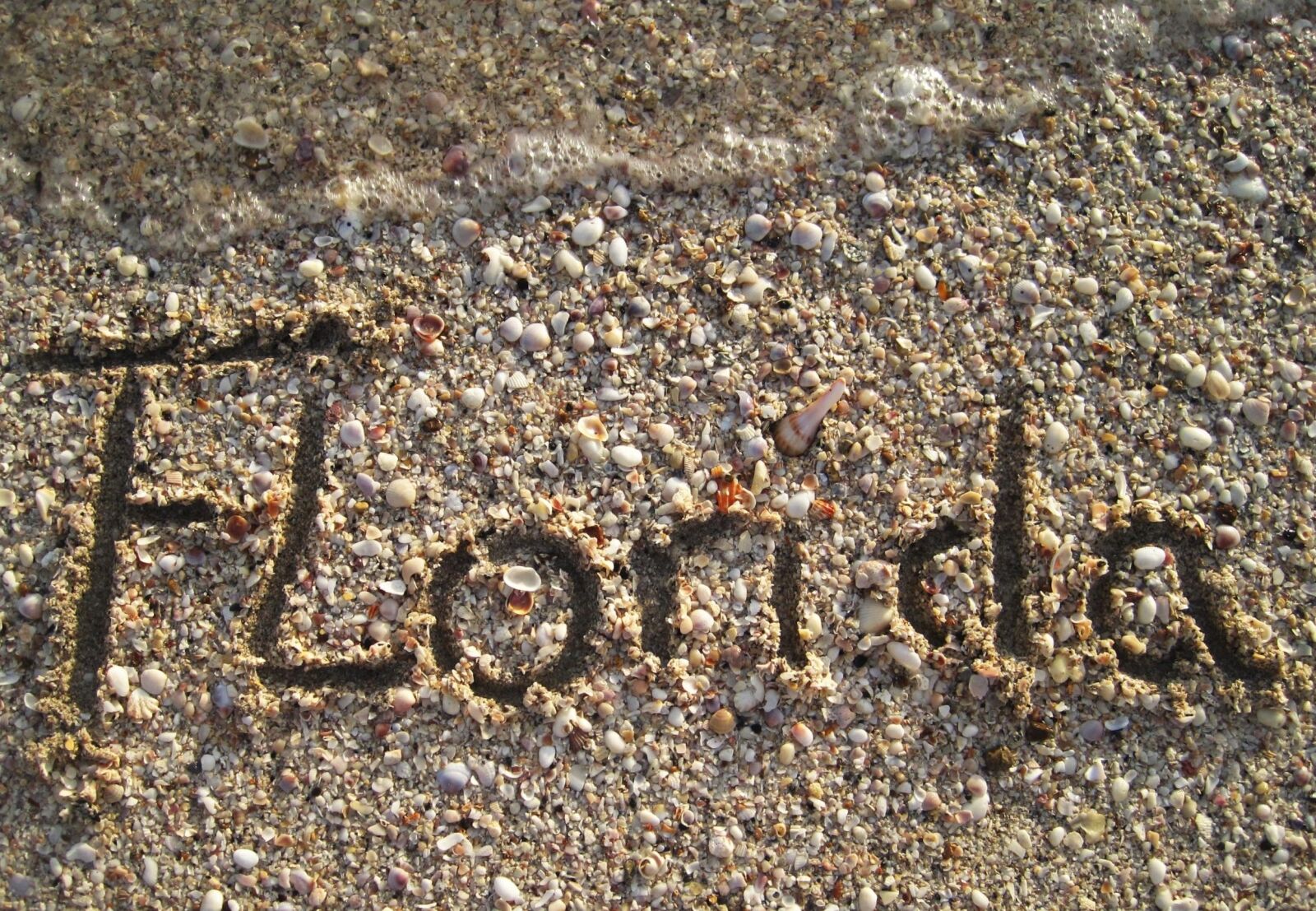 Canon PowerShot SD1200 IS (Digital IXUS 95 IS / IXY Digital 110 IS) sample photo. Florida, in sand painted photography