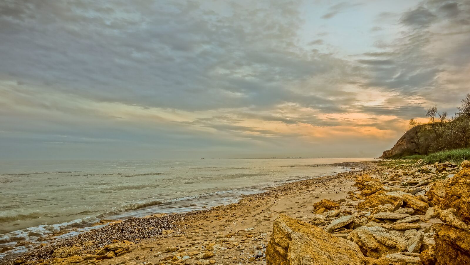 Sony Cyber-shot DSC-RX100 sample photo. Landscape sea, stones, sunset photography