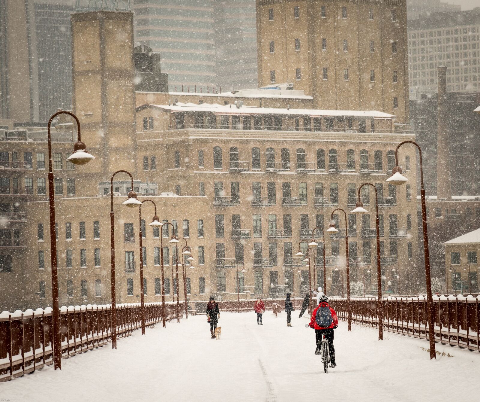 Nikon D800 sample photo. Minneapolis, winter, bridge photography