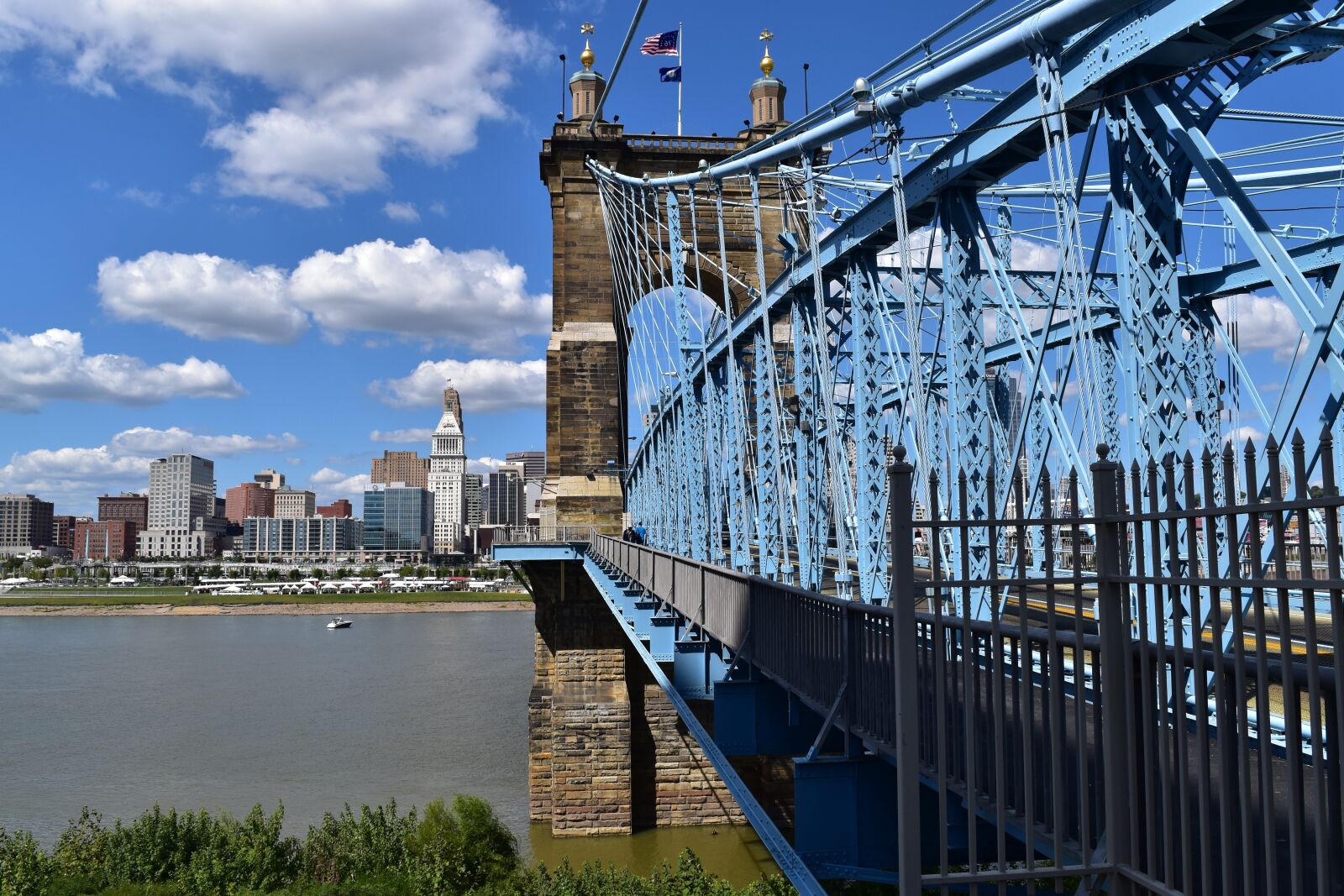 Nikon D5500 sample photo. Roebling bridge, newport, cincinnati photography