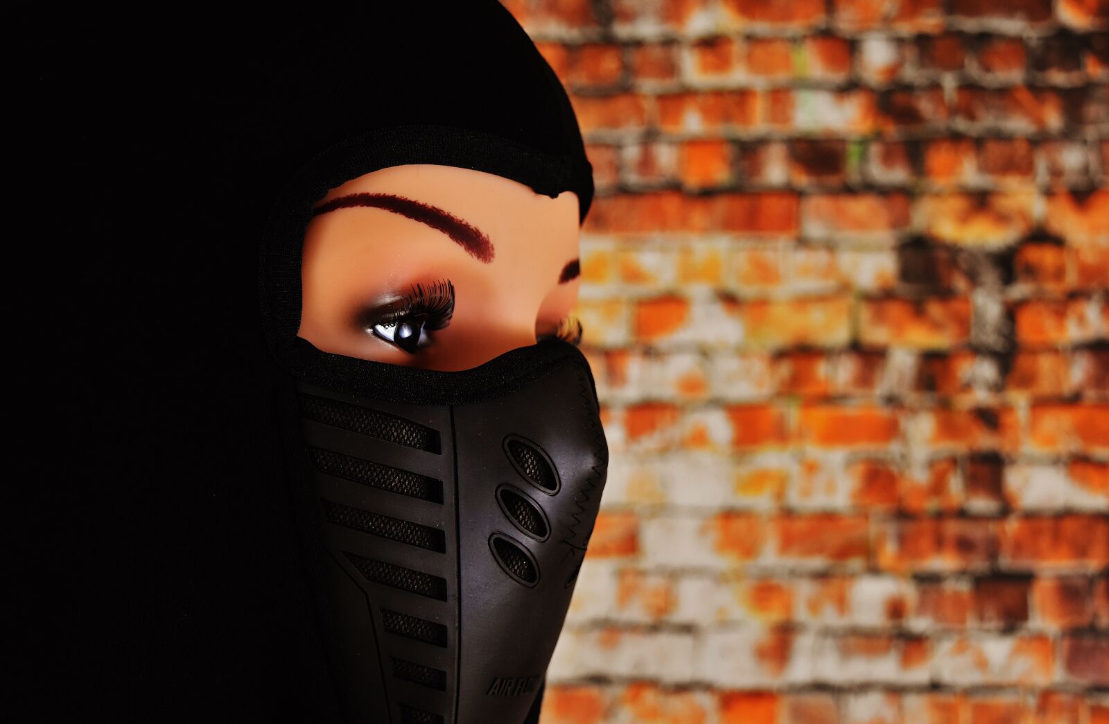 Nikon D7200 sample photo. Woman, ski mask, eyes photography