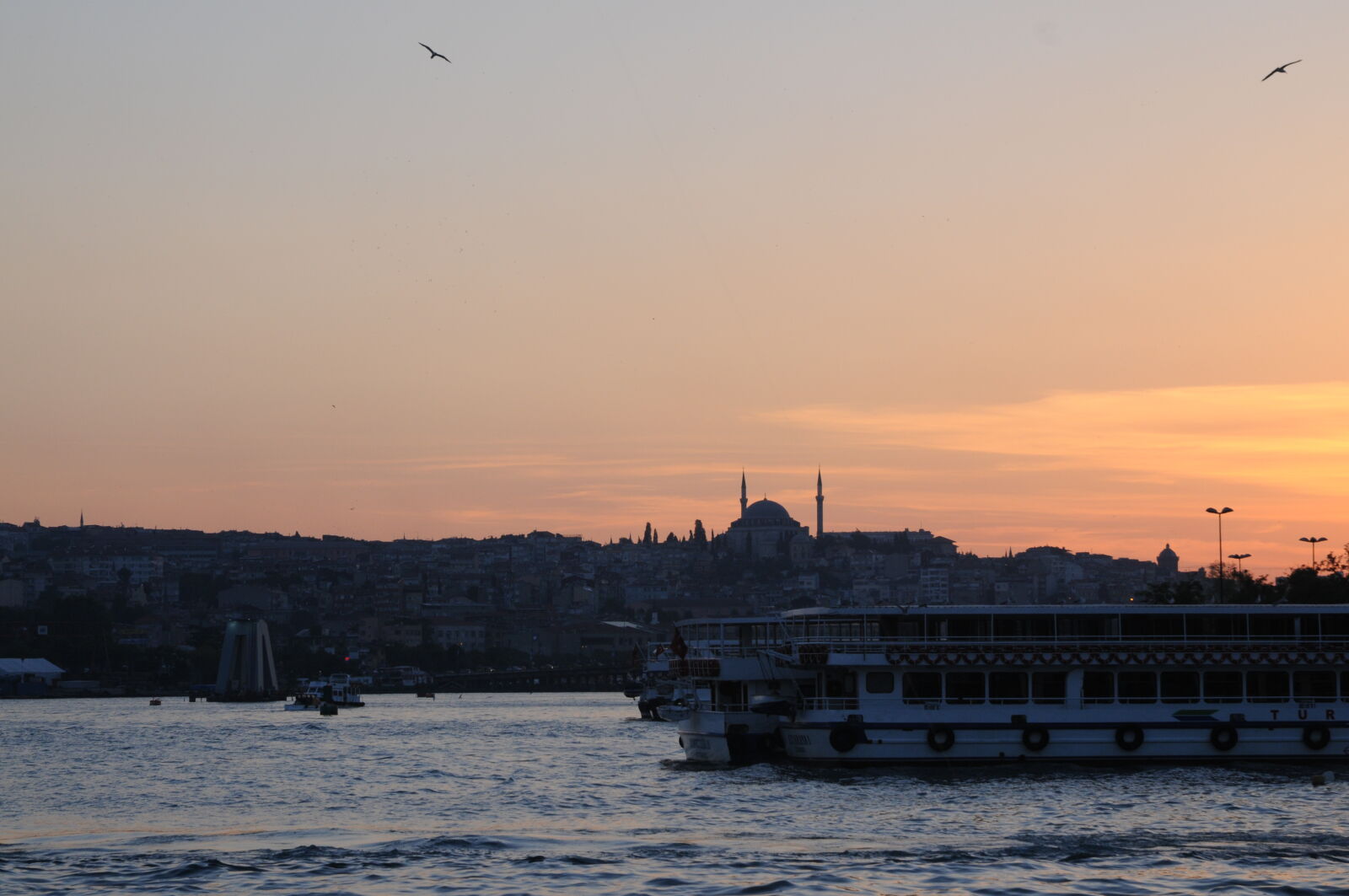 Nikon AF-S DX Nikkor 18-70mm F3.5-4.5G ED-IF sample photo. Ferries, istanbul, sea, sunset photography