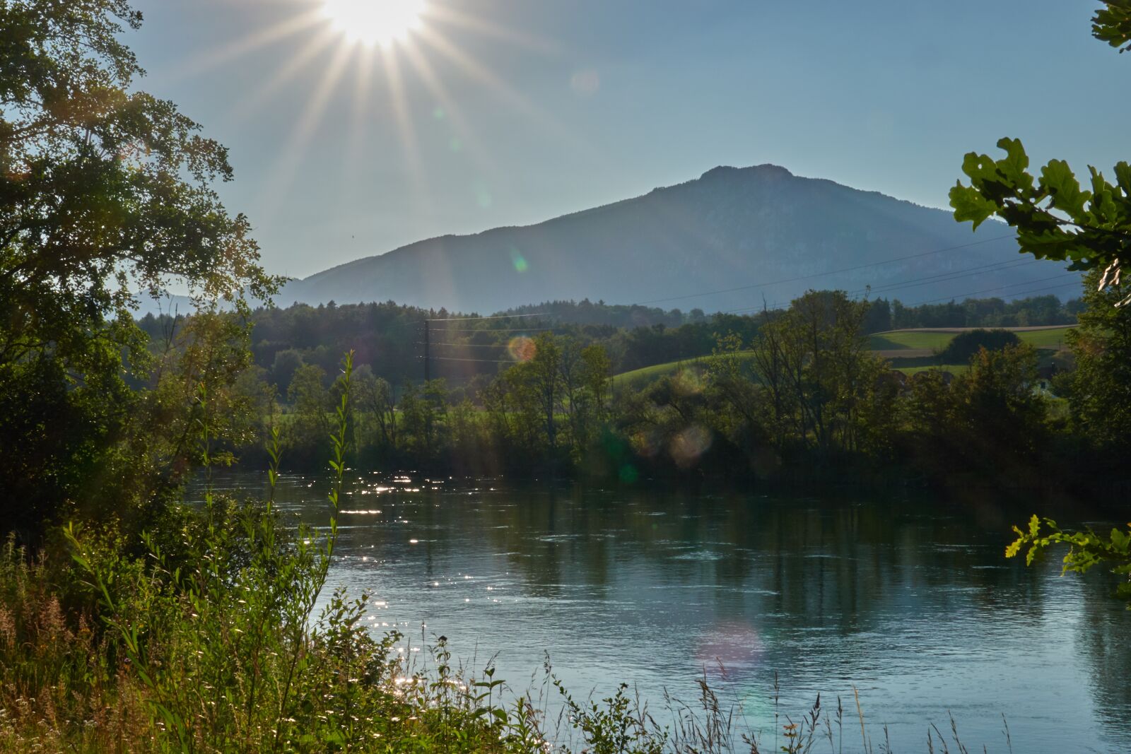 Sony Cyber-shot DSC-RX10 IV sample photo. Sunset, river, mountain photography