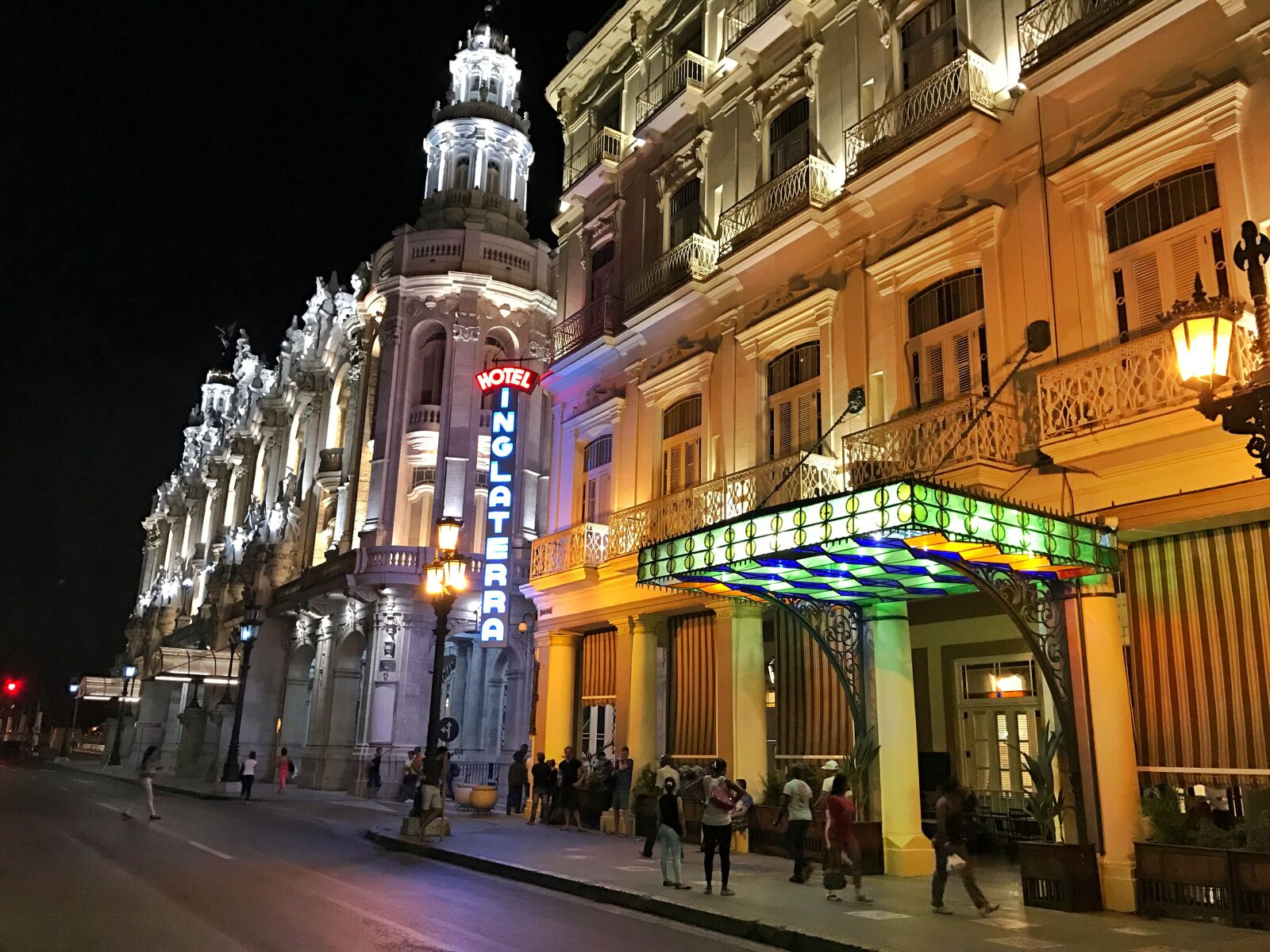 iPhone 7 Plus back dual camera 3.99mm f/1.8 sample photo. Hotel england, street, night photography