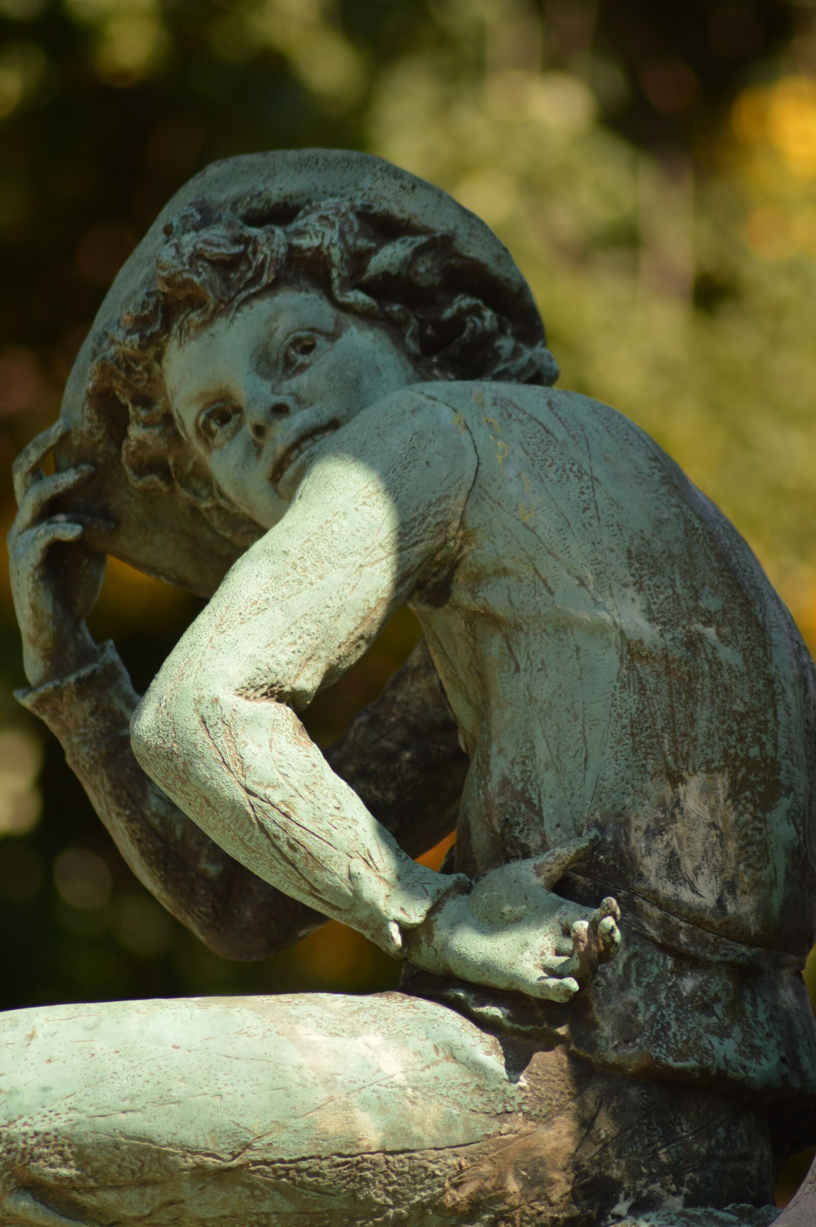 Nikon D3200 sample photo. Statue, sculpture, young boy photography