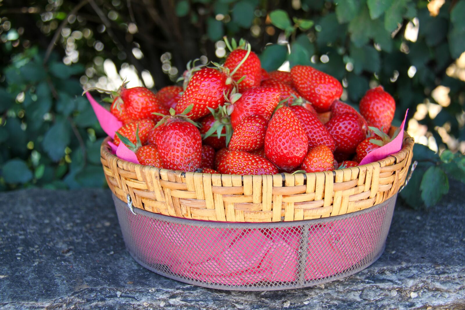 Canon EOS 7D + Canon EF-S 18-200mm F3.5-5.6 IS sample photo. Strawberries, fruit, spring photography