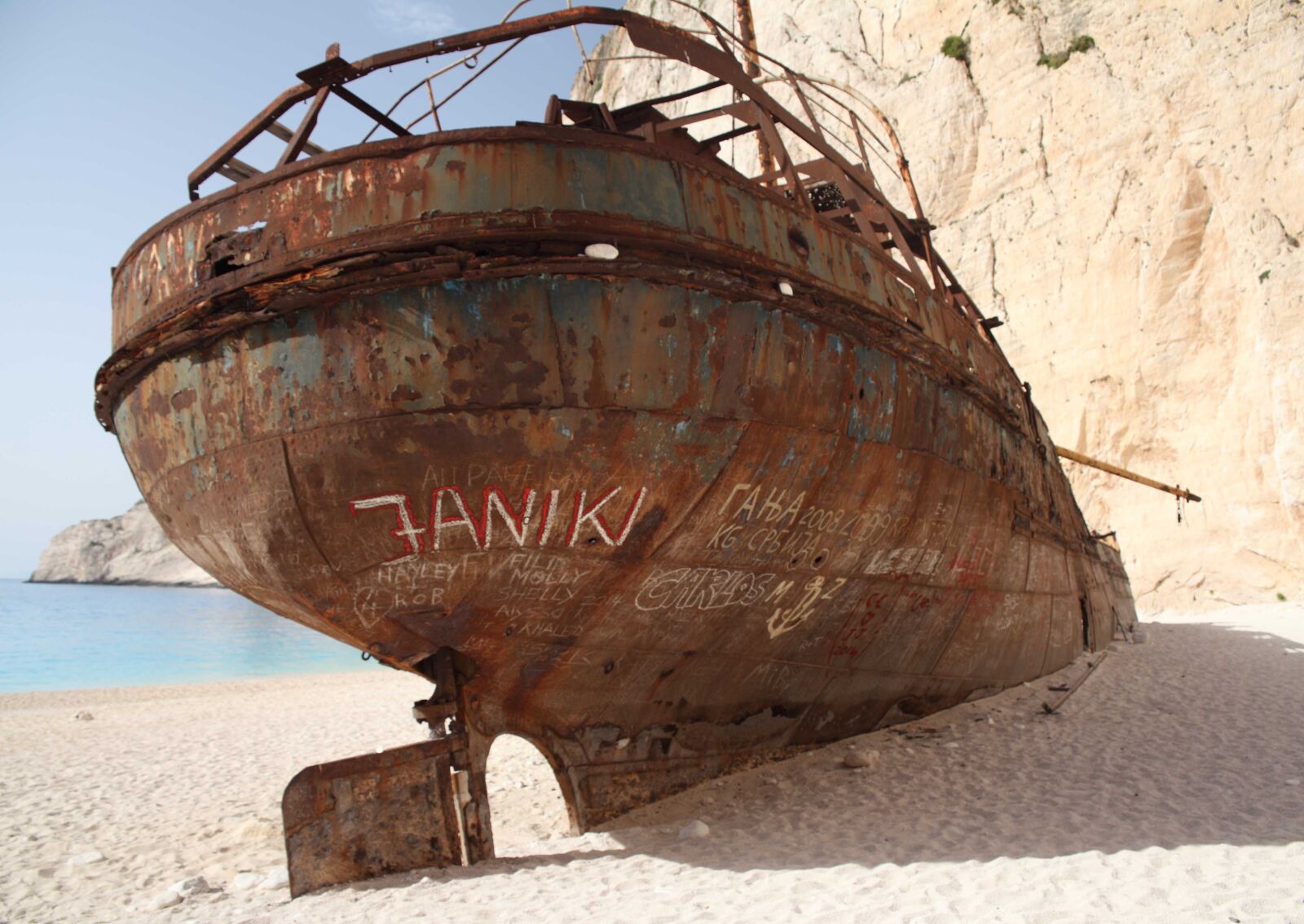 Canon EOS 5D Mark II sample photo. Wreck, zakyntos, greece photography