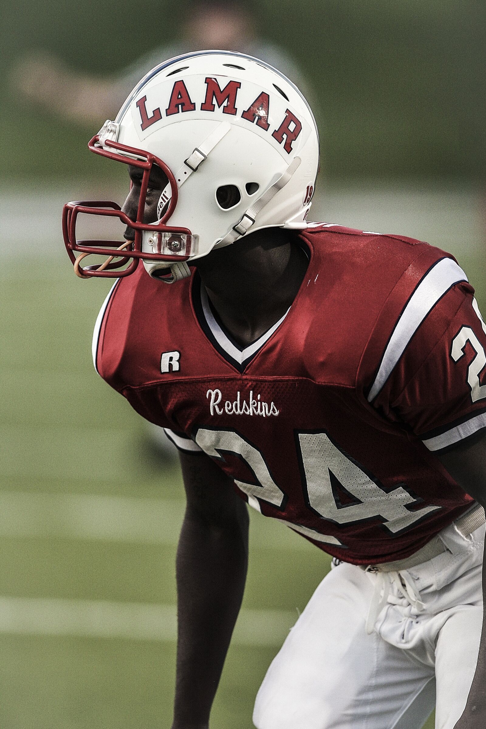 Canon EOS 20D sample photo. Football, defensive back, player photography