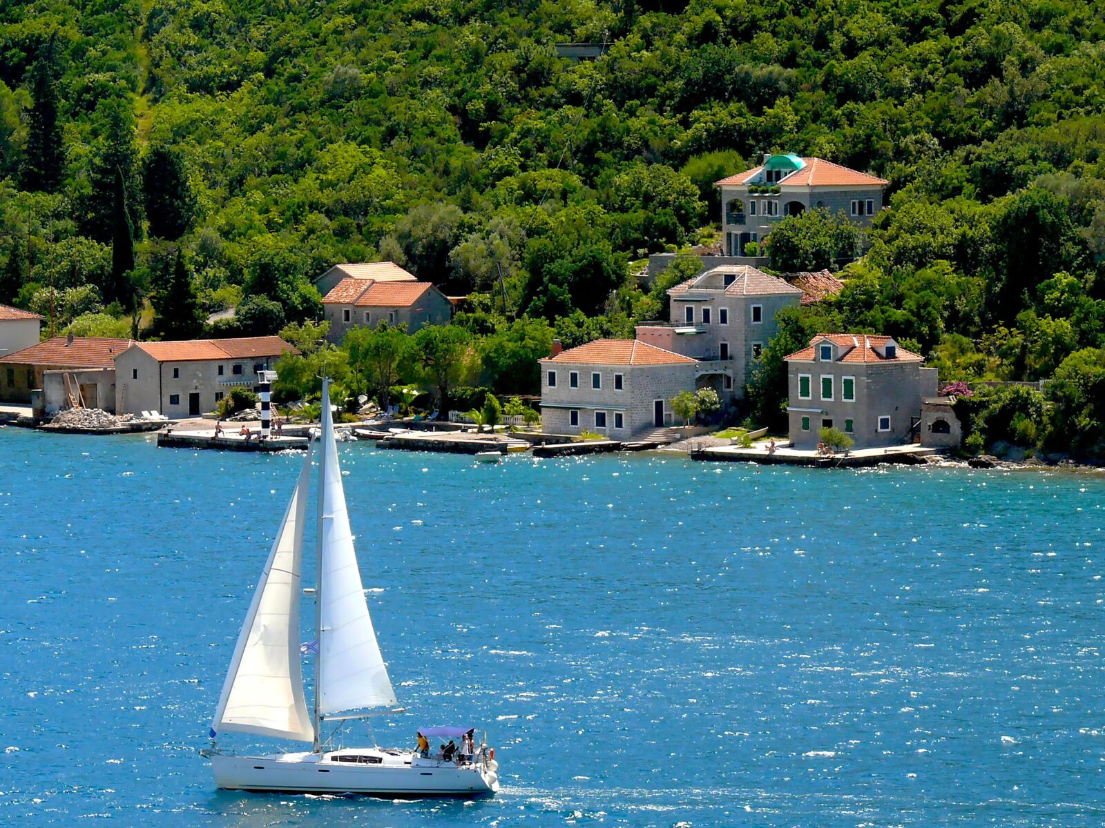 Panasonic DMC-FZ50 sample photo. Montenegro, kator, sea photography